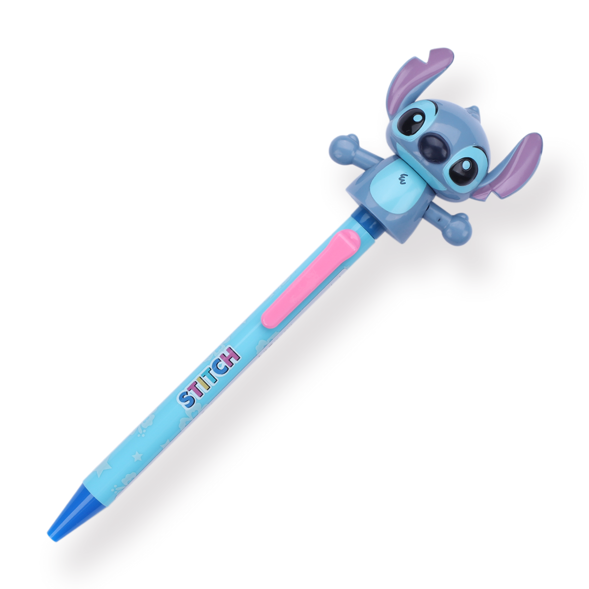 HK DisneyLand Stitch Head Die-cut Ballpoint Blue Ink Pen Retractable Pen  Inspired by You.