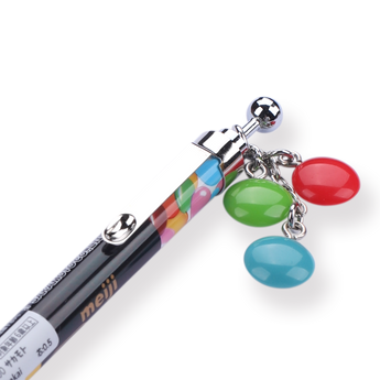 Sakamoto Funbox Mechanical Pencil with Charm - 0.5 mm - Marble Chocolate - Stationery Pal