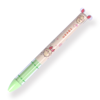 Sakamoto Funbox Mimi Chiikawa Ballpoint Pen - 0.5 mm - Usagi - Green Grip - Stationery Pal