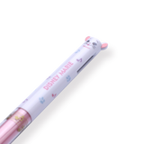 Sakamoto Funbox Mimi Disney Ballpoint Pen - 0.5 mm - Marie - White and Pink Body - Stationery Pal