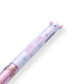 Sakamoto Funbox Mimi Disney Ballpoint Pen - 0.5 mm - Marie - White and Pink Body - Stationery Pal