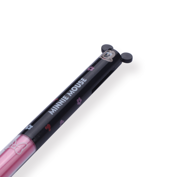 Sakamoto Funbox Mimi Disney Ballpoint Pen - 0.5 mm - Minnie Mouse - Black and Pink Body - Stationery Pal