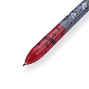 Sakamoto Funbox Mimi Sanrio Ballpoint Pen - 0.5 mm - Bad Badtz-Maru - Red Grip - Stationery Pal