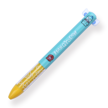 Sakamoto Funbox Mimi Sanrio Ballpoint Pen - 0.5 mm - Hangyodon - Aqua Blue and Yellow Body - Stationery Pal