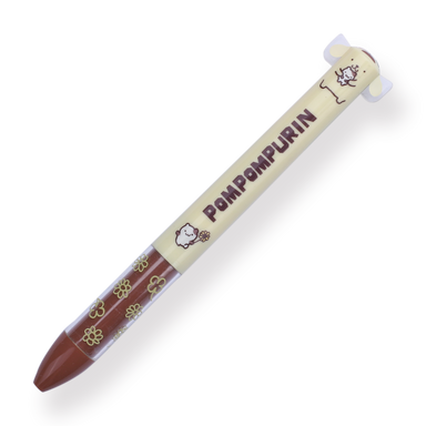 Sakamoto Funbox Mimi Sanrio Ballpoint Pen - 0.5 mm - Pompompurin - Brown Grip - Stationery Pal