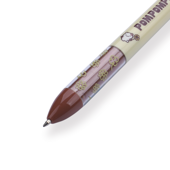 Sakamoto Funbox Mimi Sanrio Ballpoint Pen - 0.5 mm - Pompompurin - Brown Grip - Stationery Pal