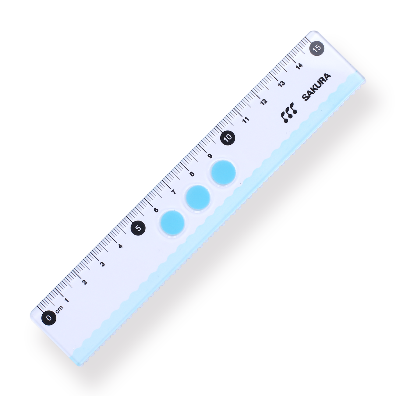 Sakura Line Ruler - 15 cm - Blue — Stationery Pal