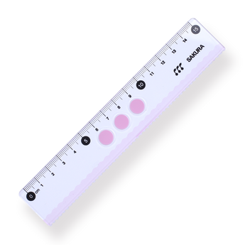 Sakura Line Ruler - 15 cm - Purple - Stationery Pal