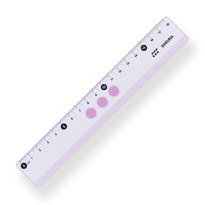 Sakura Line Ruler - 18 cm - Purple - Stationery Pal