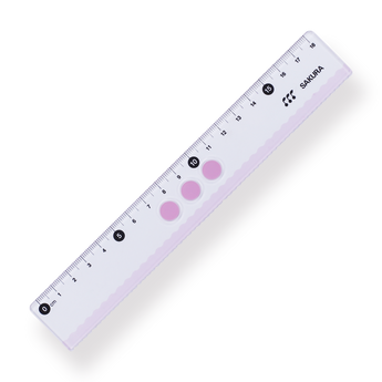 Sakura Line Ruler - 18 cm - Purple - Stationery Pal