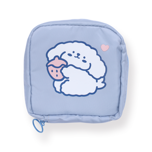 Sanitary Napkin Storage Pouch - Blue Puppy - Stationery Pal