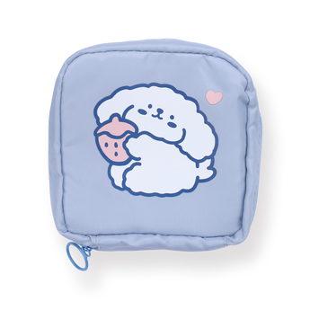 Sanitary Napkin Storage Pouch - Blue Puppy - Stationery Pal