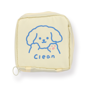 Sanitary Napkin Storage Pouch - Yellow Puppy - Stationery Pal