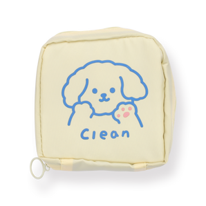 Sanitary Napkin Storage Pouch - Yellow Puppy - Stationery Pal