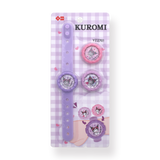 Sanrio Characters Watch Eraser with Ruler - Kuromi - Stationery Pal