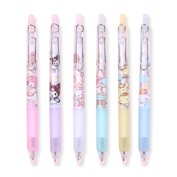 Sanrio Family Series Gel Pen With Metal Clip Blind Box - Black Ink - 0.5 mm - Stationery Pal