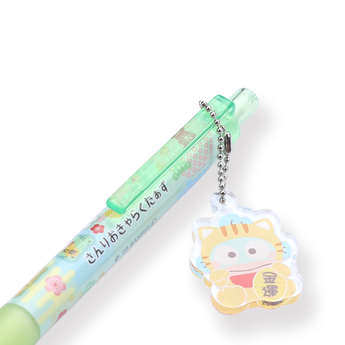 Sanrio Keychain Gel Pen - 0.5 mm - Fortune Cat Series - Hangyodon - Stationery Pal