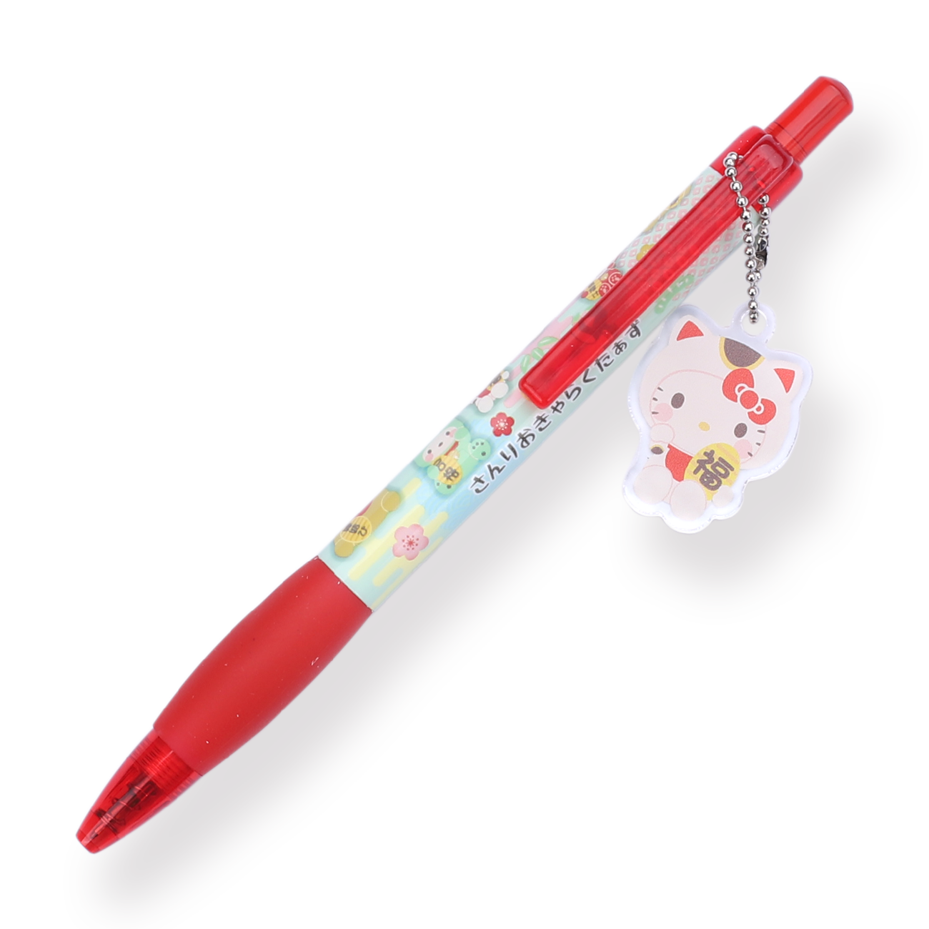 Sanrio Keychain Gel Pen - 0.5 mm - Fortune Cat Series - Hello Kitty - Stationery Pal