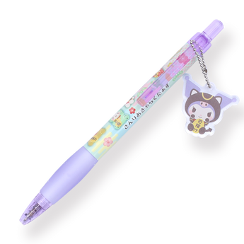 Sanrio Keychain Gel Pen - 0.5 mm - Fortune Cat Series - Kuromi - Stationery Pal