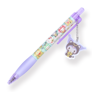 Sanrio Keychain Gel Pen - 0.5 mm - Fortune Cat Series - Kuromi - Stationery Pal