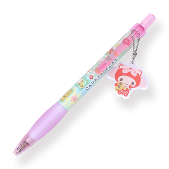 Sanrio Keychain Gel Pen - 0.5 mm - Fortune Cat Series - My Melody - Stationery Pal