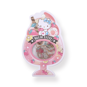 Sanrio Shiny Stickers in Ice Cream Cup - Hello Kitty - Stationery Pal