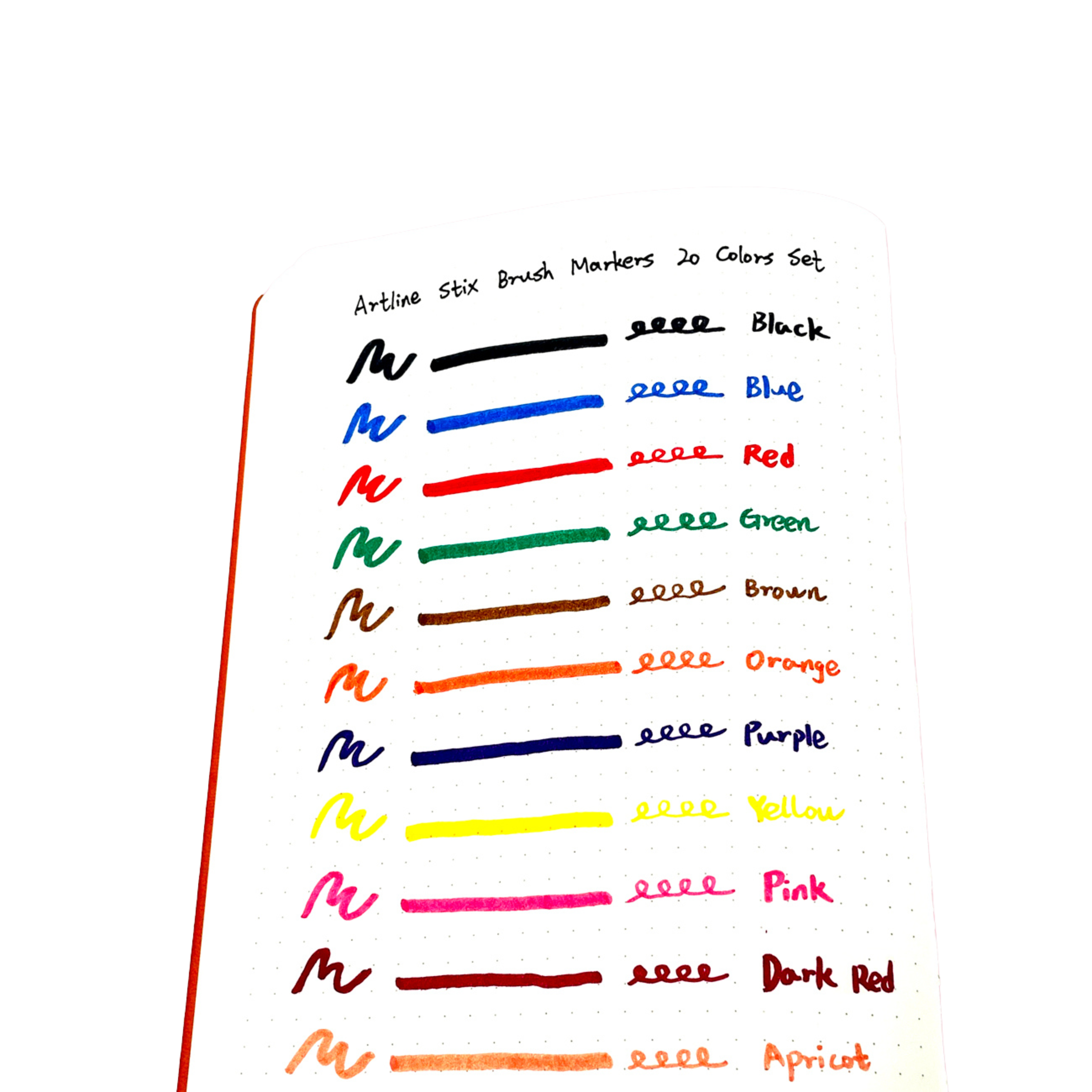 Rotulador de pincel Shachihata Artline Stix - Juego de 20 colores
