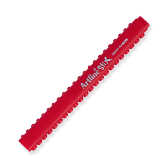 Shachihata Artline Stix Brush Marker - Red - Stationery Pal