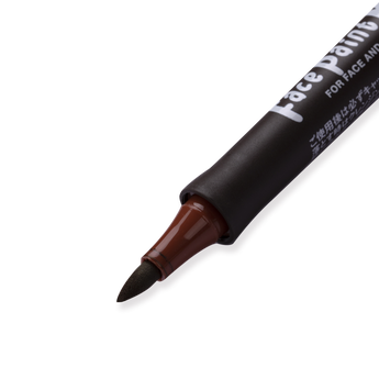 Shachihata Face Paint Brush Marker - Brown - Stationery Pal