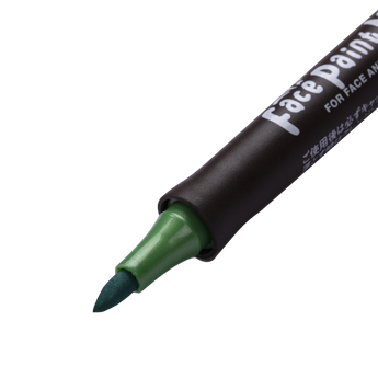 Shachihata Face Paint Brush Marker - Metallic Green - Stationery Pal