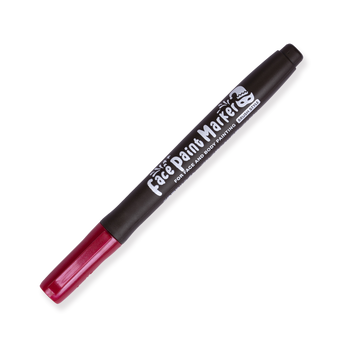 Shachihata Face Paint Brush Marker - Metallic Red - Stationery Pal