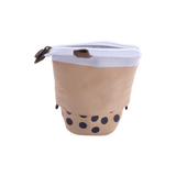 Slide Pen Pouch - Bubble Tea - Khaki - Stationery Pal