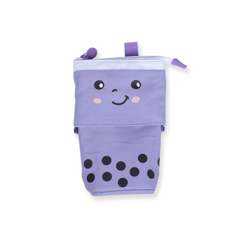 Slide Pen Pouch - Bubble Tea - Purple - Stationery Pal