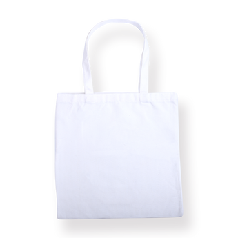 Smile Printed Tote Bag - White - Stationery Pal