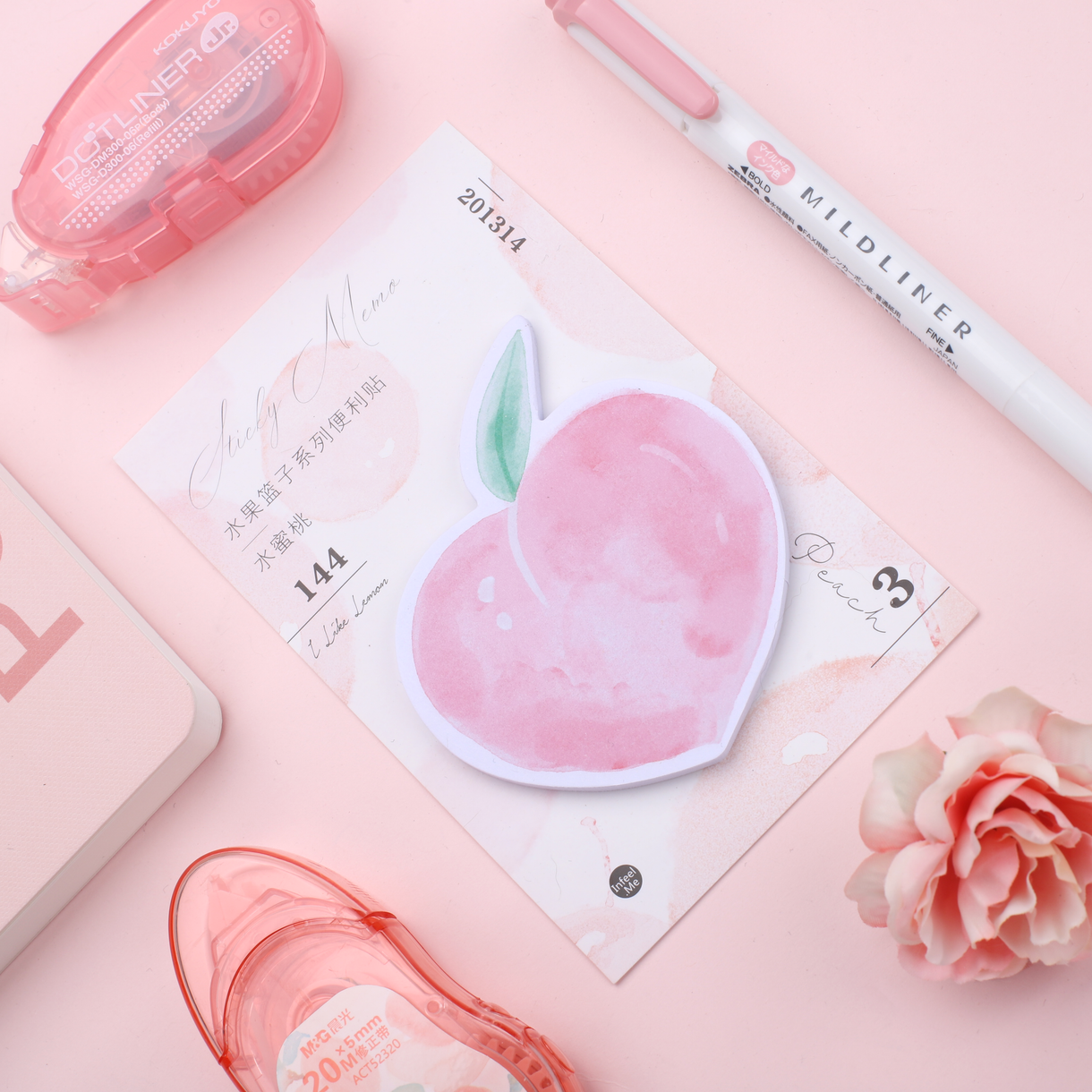 Stationery Pal Stationery Set Peach