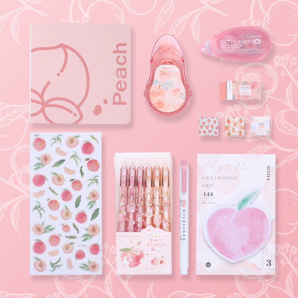 47 Digital Cute Peach Planner Sticker Bundle — Stationery Pal