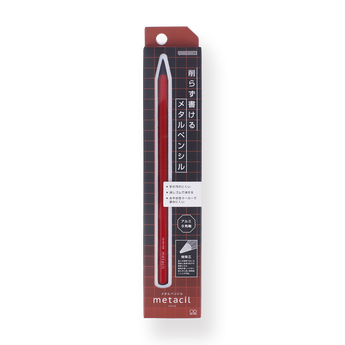 Sun-Star Metacil Metal Pencil - Metallic Red - Stationery Pal