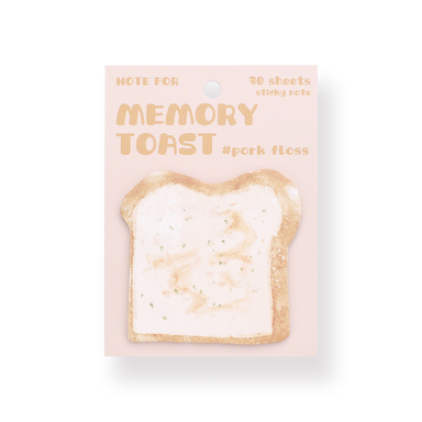 Toast-Bread Sticky Notes - Meat Floss - Stationery Pal