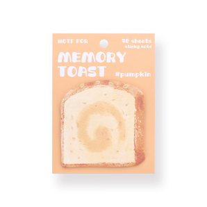 Toast-Bread Sticky Notes - Pumpkin - Stationery Pal