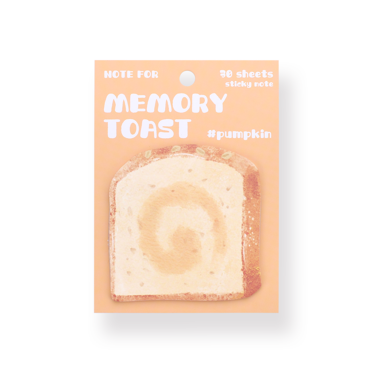 Toast-Bread Sticky Notes - Pumpkin - Stationery Pal