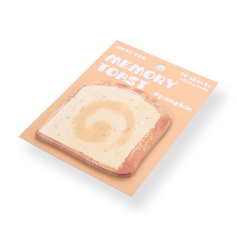 Toast-Bread Sticky Notes - Pumpkin - Stationery Pal