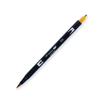 Tombow ABT Dual Brush Pen - 026 - Yellow Gold - Stationery Pal