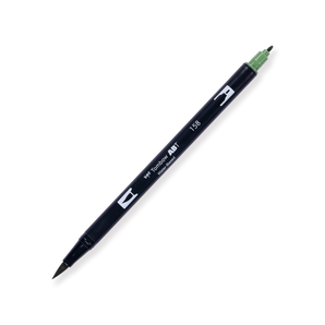 Tombow ABT Dual Brush Pen - 158 - Dark Olive - Stationery Pal