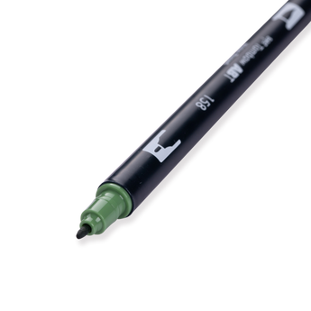 Tombow Dual Brush Pen - 158 - Dark Olive - Stationery Pal