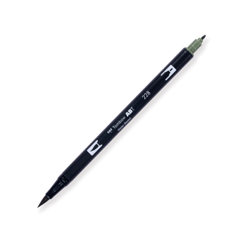 Tombow Dual Brush Pen - 228 - Gray Green - Stationery Pal