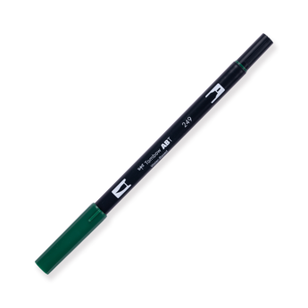 Tombow ABT Dual Brush Pen - 249 - Hunter Green - Stationery Pal