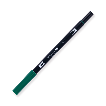 Tombow Dual Brush Pen - 277 - Dark Green - Stationery Pal