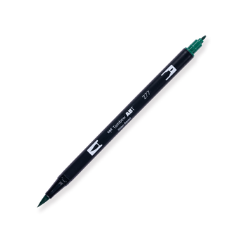 Tombow ABT Dual Brush Pen - 277 - Dark Green - Stationery Pal