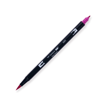 Tombow Dual Brush Pen - 685 - Deep Magenta - Stationery Pal