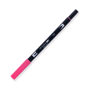 Tombow Dual Brush Pen - 743 - Hot Pink - Stationery Pal